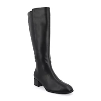 Journee Collection Womens Extra Wide Calf Stacked Heel Dress Boots