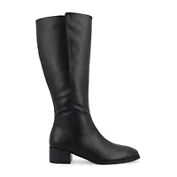 Journee Collection Womens Extra Wide Calf Stacked Heel Dress Boots