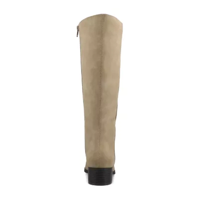 Journee Collection Womens Devri Stacked Heel Dress Boots