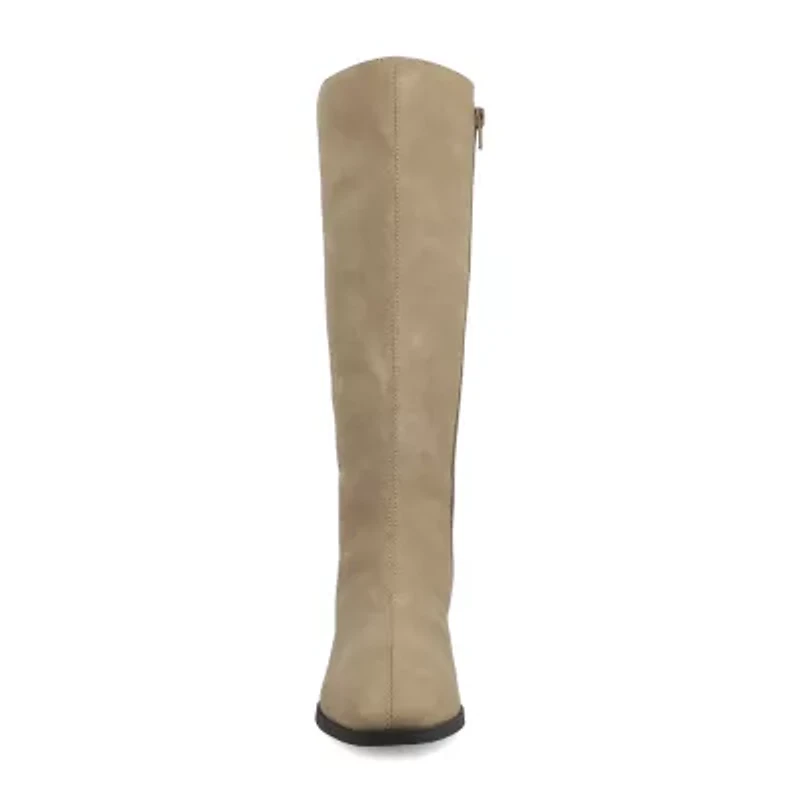 Journee Collection Womens Devri Stacked Heel Dress Boots