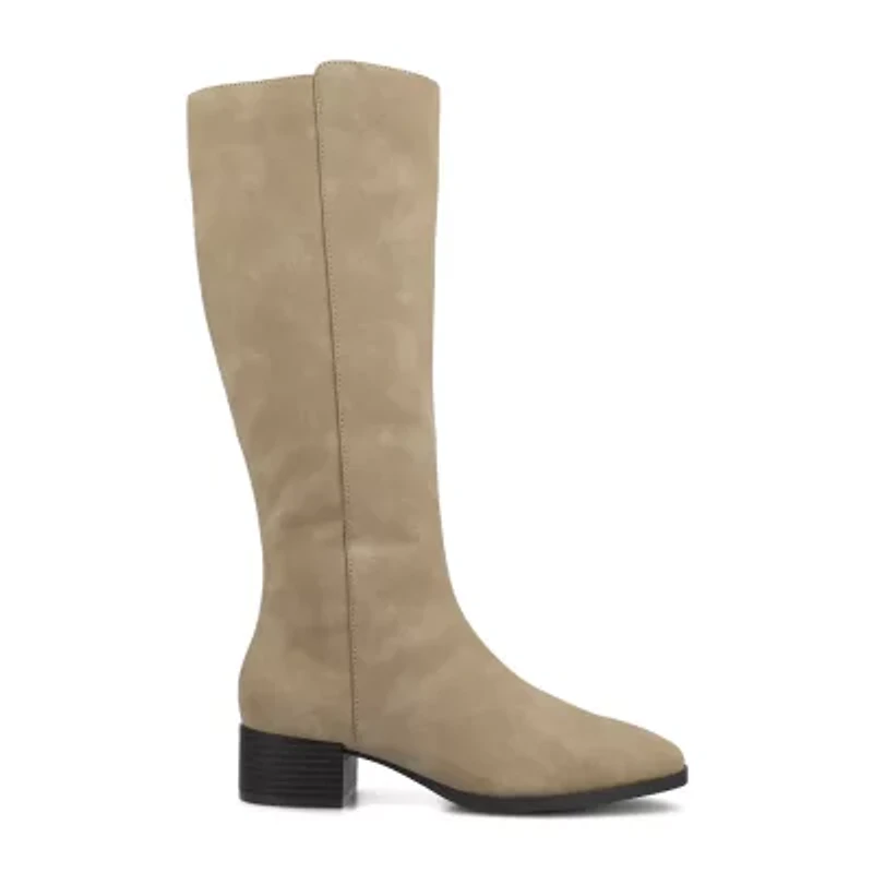 Journee Collection Womens Devri Stacked Heel Dress Boots