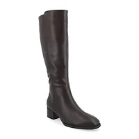 Journee Collection Womens Wide Calf Stacked Heel Dress Boots
