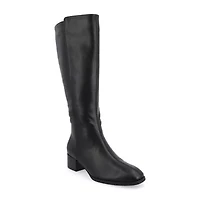 Journee Collection Womens Wide Calf Stacked Heel Dress Boots