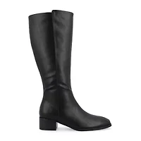 Journee Collection Womens Wide Calf Stacked Heel Dress Boots