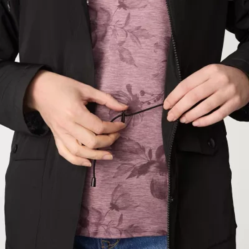 Free Country Womens Hooded Water Resistant Wind Easy-on + Easy-off Midweight Anorak