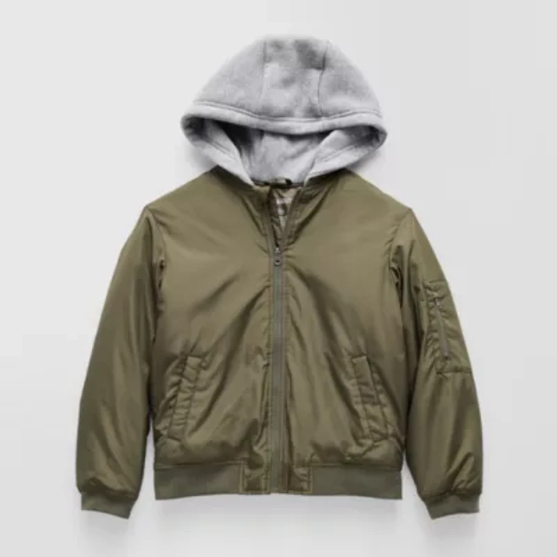Thereabouts Little & Big Kid Boys Hooded Water Resistant Midweight Puffer Jacket