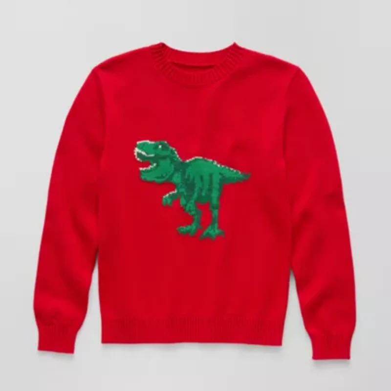 Thereabouts Little & Big Kid Boys Crew Neck Long Sleeve Pullover Sweater