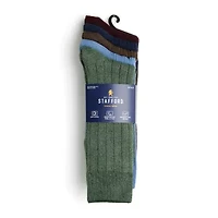 Stafford Casual Dress Cotton Mens 5 Pair Crew Socks
