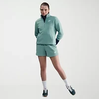 Nike Club Womens Mock Neck Long Sleeve Active Quarter-Zip Pullover