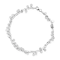 Sterling Silver Discs Ankle Bracelet