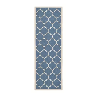 Safavieh Courtyard Collection Amias Geometric Indoor/Outdoor Runner Rug