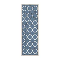 Safavieh Courtyard Collection Amias Geometric Indoor/Outdoor Runner Rug