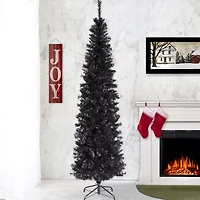 National Tree Co. Black Tinsel 6 Foot Christmas Tree