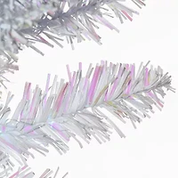 National Tree Co. White Iridescent Tinsel 6 Foot Christmas Tree