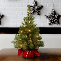 National Tree Co. Majestic Spruce 2 Foot Pre-Lit Spruce Christmas Tree