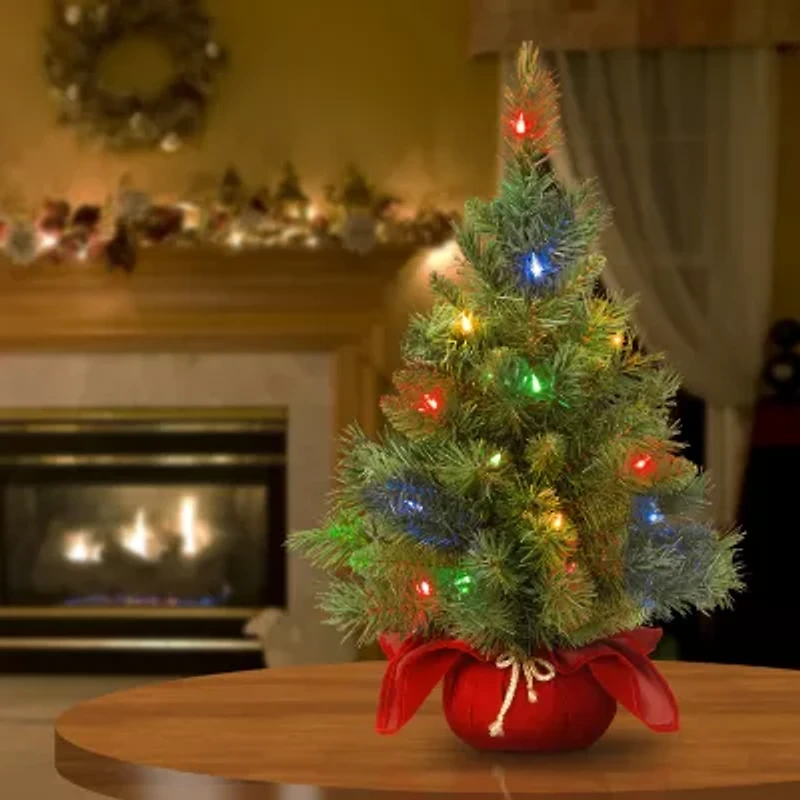 National Tree Co. Majestic Spruce 2 Foot Pre-Lit Spruce Christmas Tree