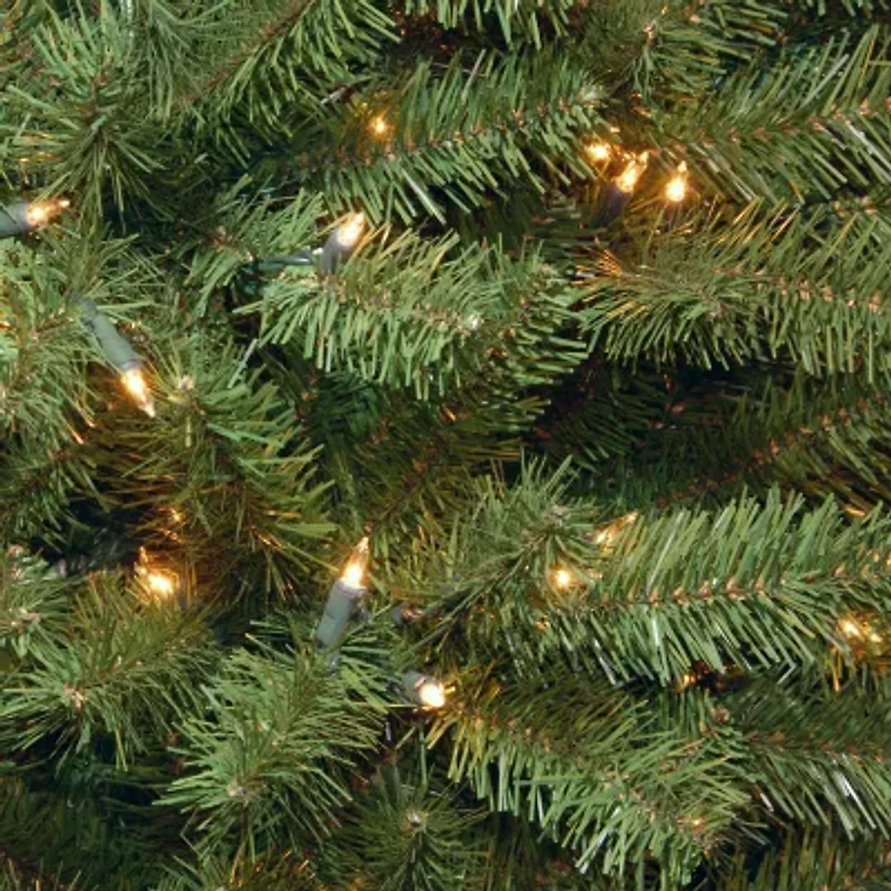 National Tree Co. North Valley Spruce Hinged 6 1/2 Foot Pre-Lit Spruce Christmas Tree