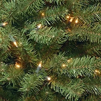 National Tree Co. North Valley Spruce Hinged 6 1/2 Foot Pre-Lit Spruce Christmas Tree