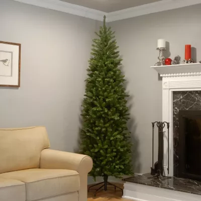 National Tree Co. Kingswood Fir Hinged Pencil 7 Foot Fir Christmas Tree