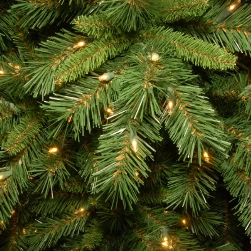 National Tree Co. Tiffany Slim Fir 7 1/2 Foot Pre-Lit Fir Christmas Tree