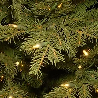 National Tree Co. Nordic Spruce Hinged 7 1/2 Foot Pre-Lit Spruce Christmas Tree