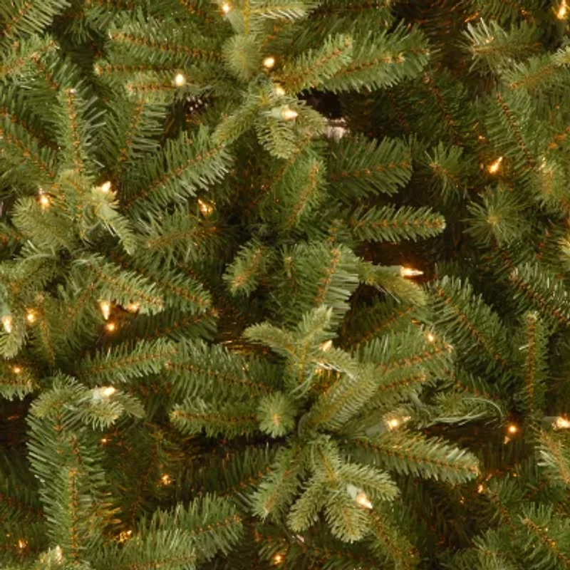 National Tree Co. Tiffany Fir Slim 7 1/2 Foot Pre-Lit Fir Christmas Tree