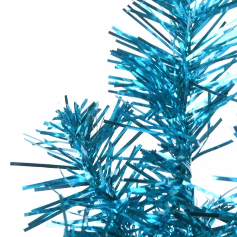 National Tree Co. Turquoise Tinsel 3 Foot Christmas Tree