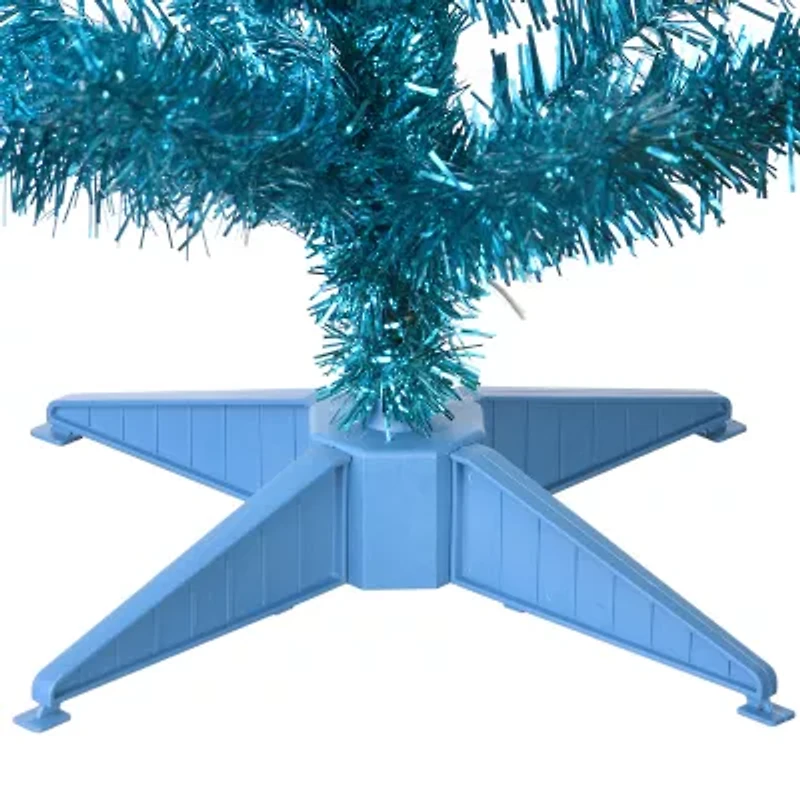 National Tree Co. Turquoise Tinsel 3 Foot Christmas Tree