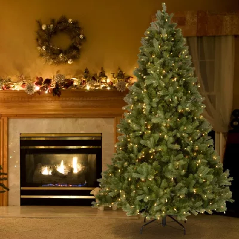 National Tree Co. Downswept Douglas Fir Hinged 6 Foot Pre-Lit Fir Christmas Tree