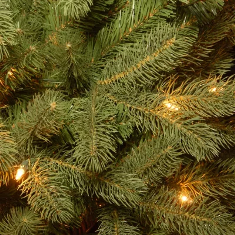 National Tree Co. Downswept Douglas Fir Slim Hinged 7 1/2 Foot Pre-Lit Fir Christmas Tree