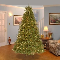 National Tree Co. Grande Fir Hinged 7 1/2 Foot Pre-Lit Fir Christmas Tree