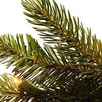 National Tree Co. Grande Fir Hinged 7 1/2 Foot Pre-Lit Fir Christmas Tree