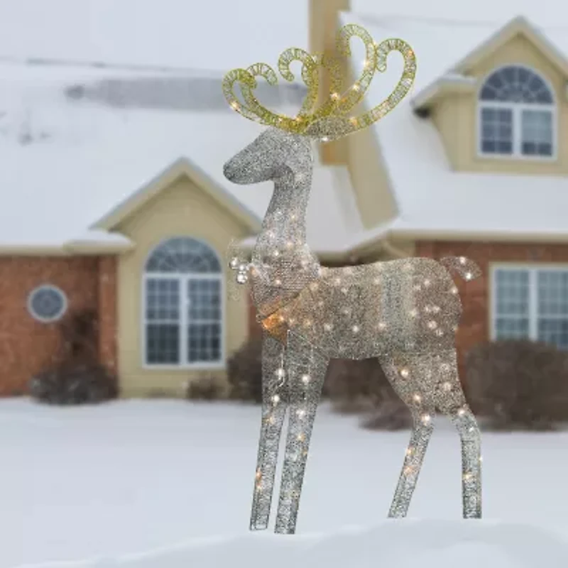 National Tree Co. Standing Reindeer Christmas Yard Art