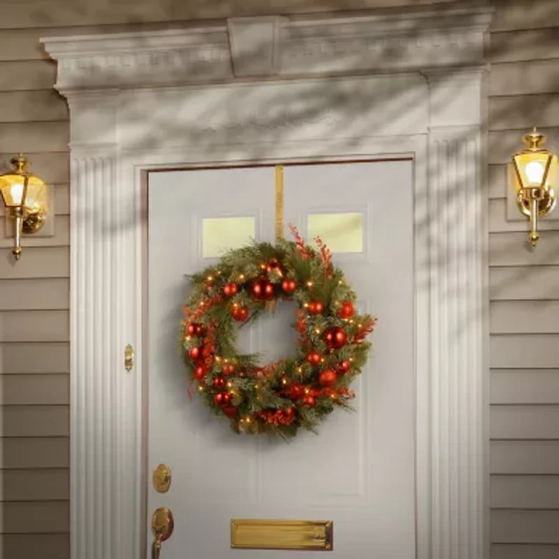National Tree Co. Red Mixed Ornament Wreath