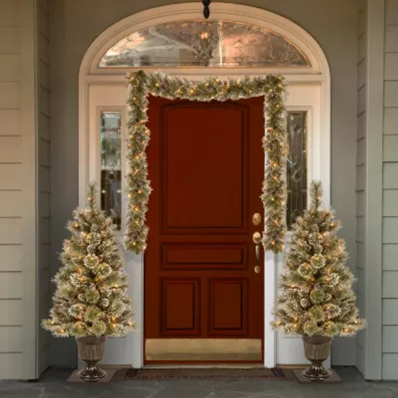 National Tree Co. Glittery Bristle Pine Christmas Indoor Outdoor Garland