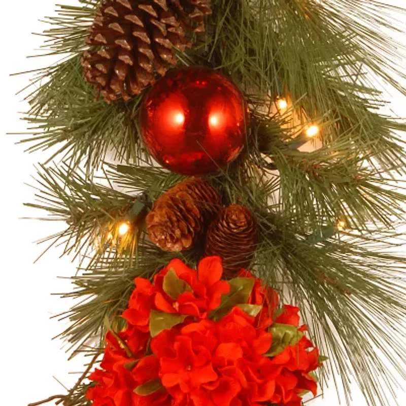National Tree Co. Hydrangea Christmas Indoor Outdoor Garland