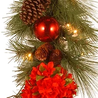 National Tree Co. Hydrangea Christmas Indoor Outdoor Garland