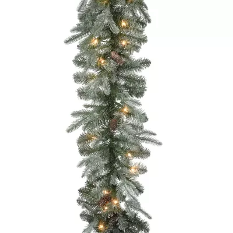 National Tree Co. Frosted Artic Spruce Feel Real Christmas Indoor Outdoor Garland