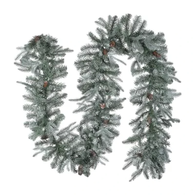 National Tree Co. Frosted Artic Spruce Feel Real Christmas Indoor Outdoor Garland