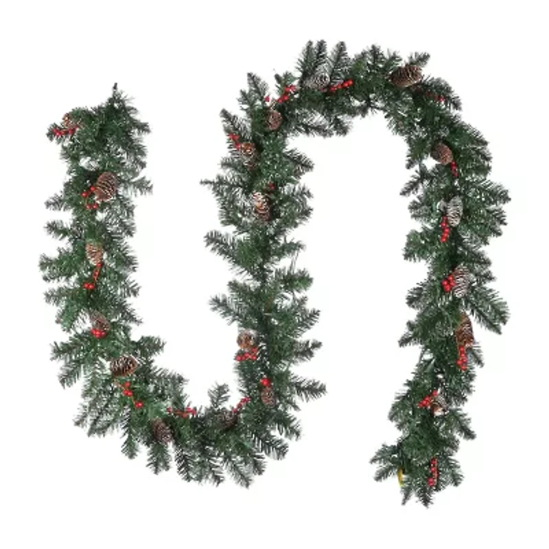 National Tree Co. Glittery Mountain Spruce Christmas Indoor Outdoor Garland