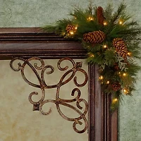 National Tree Co. White Pine Corner Swag Christmas Yard Art