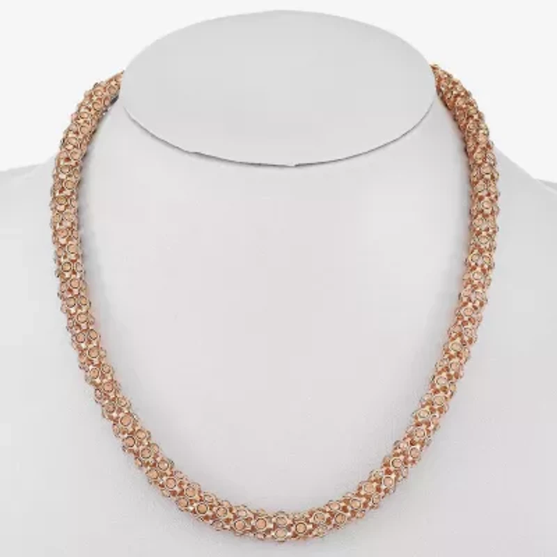 Monet Jewelry Womens Orange 18 Inch Collar Necklace