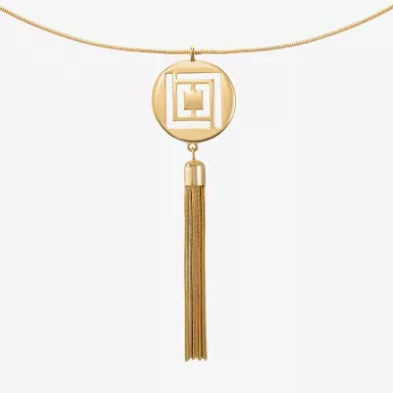 Liz Claiborne Tassel Womens 30 Inch Strand Necklace