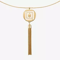 Liz Claiborne Tassel Womens 30 Inch Strand Necklace