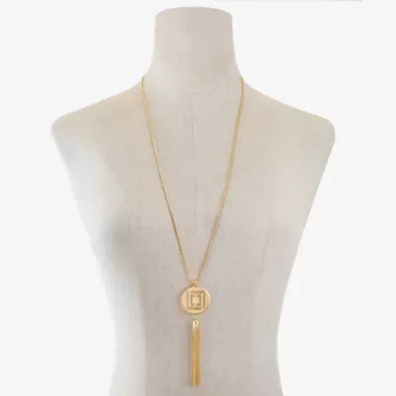Liz Claiborne Tassel Womens 30 Inch Strand Necklace