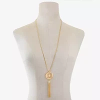 Liz Claiborne Tassel Womens 30 Inch Strand Necklace