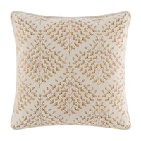 Rose Tree Emmaline Embroidered Square Throw Pillow