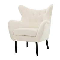 Seigfried Tufted Upholstered Wingback Chair