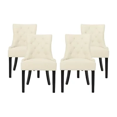 4 Piece Hayden Dining Chair Set Beige