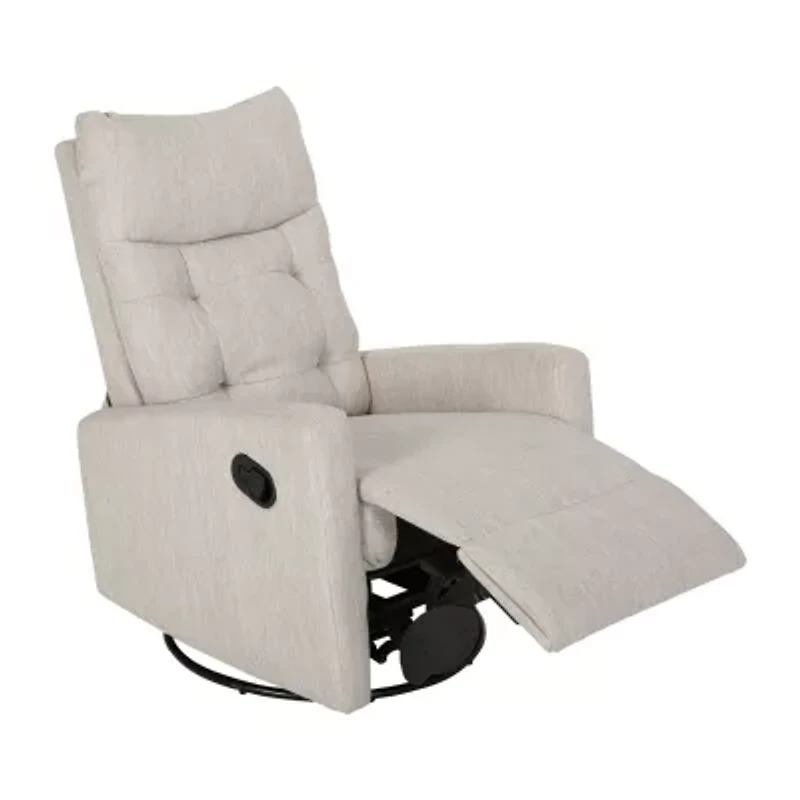 Swivel Tufted Track-Arm Recliner